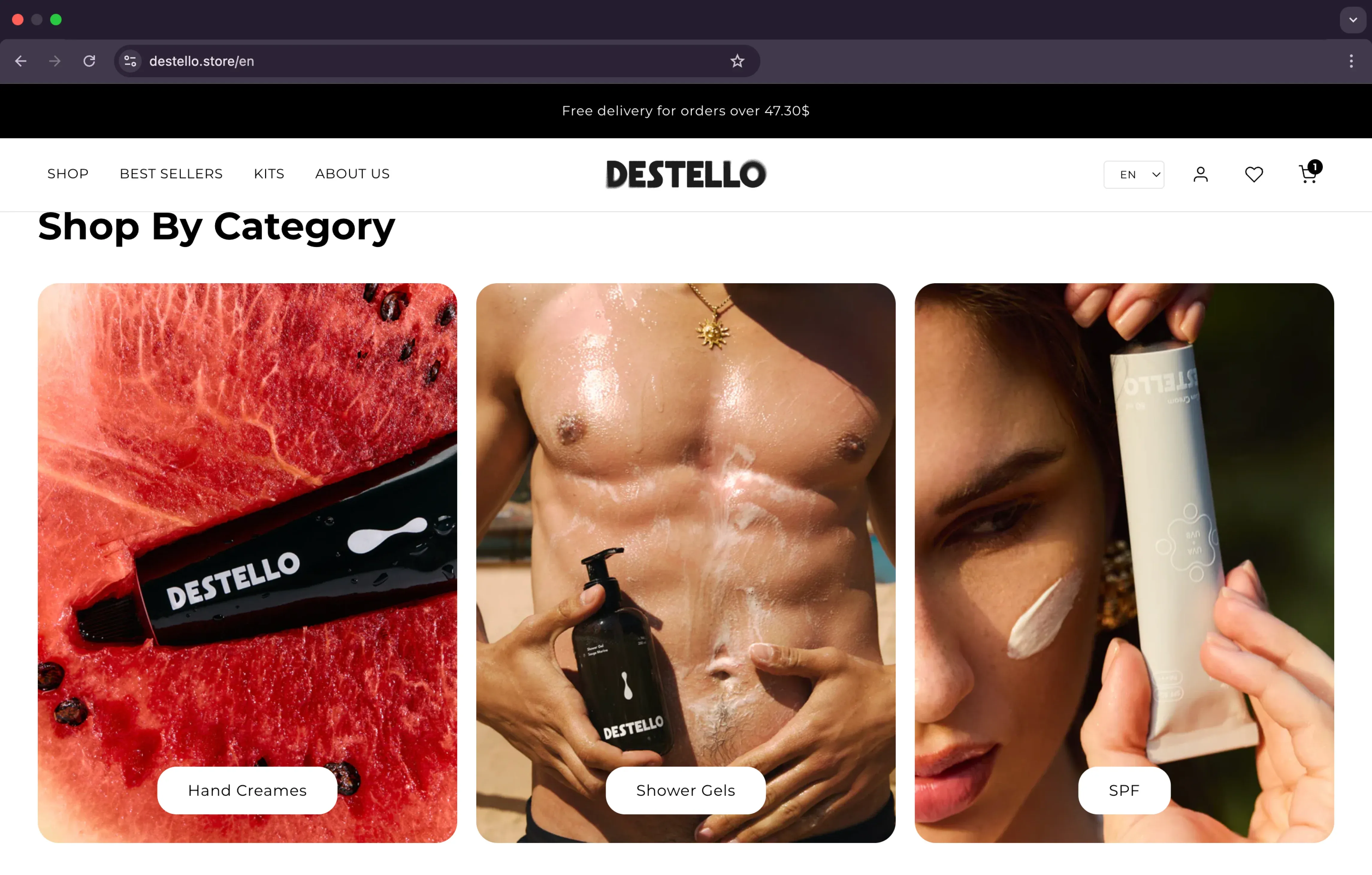 Destello desktop mockup